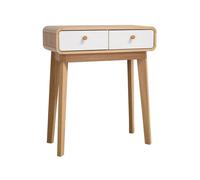 Cassie - Table Console Avec 2 Tiroirs En Effet Chêne Blanc/Chêne