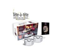 Castel´Pro Set Tête à tête 2 Mini Faitouts 10 cm CRISTEL avec Livre de recettes