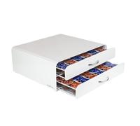 Castell Deco - Porte Capsule Dolce Gusto 36 ou 72 pièces, capsules de cafe, Support de rangement pour dosettes blanc (72 capsules)