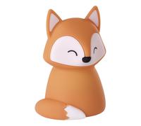 Eglo Veilleuse tactile LED renard Castellino, lampe rechargeable sans fil, déco chambre fille garçon, lampe de chevet enfant bébé, silicone orange, blanc chaud, RGB