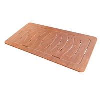 Castelmerlino Caillebotis de douche en contreplaqué Okumè marine 121x62 cm pour les assiettes 140x80 cm