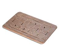 Castelmerlino Caillebotis de douche en contreplaqué Okumè marine 52x78 cm pour les assiettes 70x100 cm