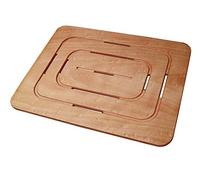 Castelmerlino Caillebotis de Douche en contreplaqué Okumè Marine 54x68 cm pour Les Assiettes 70x90 cm
