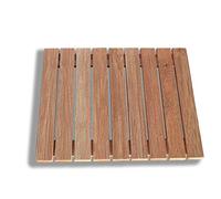 Castelmerlino Caillebotis de Douche en Lattes de mélèze vissées 54x68 cm pour receveurs de Douche 70x90 cm