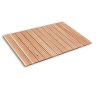 Castelmerlino Caillebotis de douche en mélèze choisi certificat PEFC 108x68 cm pour receveurs de douche 120x80 cm