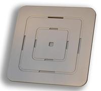 Castelmerlino Caillebotis de douche gris tourterelle en contreplaqué marine Okumè 60x60 cm pour receveurs de douche 80x80 cm
