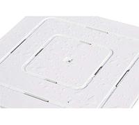 Castelmerlino Caillebotis de douche havane blanche en contreplaqué Okumè marine 60x60 cm pour receveurs de douche 80x80 cm
