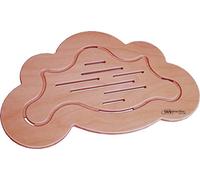 Castelmerlino Caillebotis de douche Okumè marine contreplaqué nuage 96x56 cm pour les espaces de douche