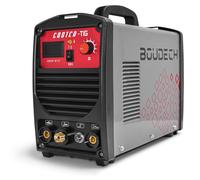 CASTER-TIG Soudeuse à l'arc avec technologie inverter 200 Amp. TIG/MMA double fonction avec déclencheur haute fréquence et système de protection VDR. Fourni avec une torche TIG, un porte-électrode, un