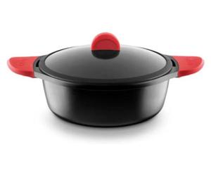 Castey Casserole à induction 28cm avec couvercle Casseroles Haute qualité Casserole Cuisson