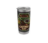CASTINGS DAY Récolte Lombricompost Vers de Compost Gobelet isotherme en acier inoxydable double paroi