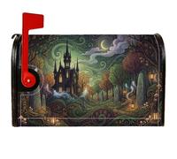 Castle Housses de boîte aux lettres magnétiques, gothique fantaisie, arbre fantôme, Halloween, couverture de boîte aux lettres saisonnière pour décoration de porche, 53,3 x 64,5 cm