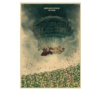 Castle in The Sky Movie Poster Hayao Miyazaki Peinture décorative japonaise Anime - 42 x 30 cm (Style 06)