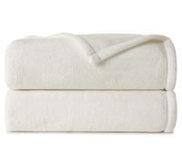 CASUAL LIVING 32591 Couverture Polaire en Peluche pour lit Double pour la Maison et l'hôtel, Collection de Luxe, Confortable, Ultra Douce et légère, lit Double/Grand lit, Ivoire