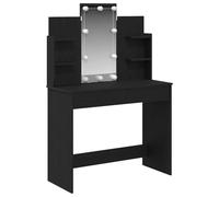 Casvera Coiffeuse blanche avec miroir et espace de rangement, coiffeuse en bois, table de maquillage avec 12 compartiments, table cosmétique pour chambre à coucher, console miroir élégante, organiseur
