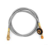 Caswynlife Adaptateur de réchaud à gaz de camping, connecteur de réservoir de propane de 1 m, pour recharge plate à bidon, tuyau en acier inoxydable, pour barbecue extérieur (tube étendu de 1 m)