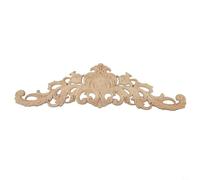 Caswynlife Applique en bois sculpté non peinte, pour décoration de meubles, autocollant de moulage en bois de style européen, pour mur, porte, armoire, miroir en verre, décoration d'intérieur à