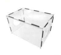 Caswynlife Boîte à poussière en acrylique avec 2 trous, couvercle transparent pour polissage et gravure, design amovible pour outils d'atelier, 200 x 200 x 200 mm ou 200 x 180 x 300 mm (200 x 180 x