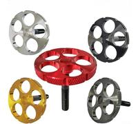 Caswynlife Bouton de serrage pliable en aluminium 5 trous pour Brompton | Poignée filetée M8 usinée CNC avec moletage antidérapant, pièce de rechange légère pour cadre et potence