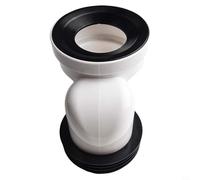 Caswynlife Buse de raccordement de WC, raccord de tuyau de vidange en PVC, pour connexion des eaux usées, décalage droit ou excentrique de 0 à 10 cm, joint d'étanchéité Rubsbser étanche, plomberie