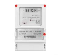 Caswynlife Compteur d'énergie triphasé mural LCD 3 x 230/400 V 100 A Moniteur d'électricité numérique kWh, pour usage résidentiel et commercial