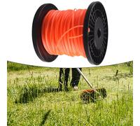 Caswynlife Fil de débroussailleuse rond orange en nylon de 2,4 mm de diamètre pour débroussailleuse électrique légère à alimentation manuelle pour débroussailleuse, coupe-herbe, outils de jardin (A)