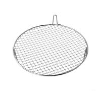 Caswynlife Grille de barbecue ronde en acier inoxydable, avec pieds, pour le camping et la maison, grille de cuisson portable, grille de cuisson uniforme, pour réchaud extérieur (30,5 cm)