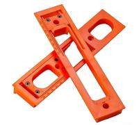 Caswynlife Lot de 2 gabarits de charnière de porte en bakélite orange, gabarit de 5 mm d'épaisseur pour coupe de toupie, guide de fraisage antidérapant pour fenêtre d'armoire, portes invisibles, lot