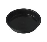 Caswynlife Lot de 2 soucoupes rondes pour intérieur et extérieur, plateaux d'égouttement en plastique PP épais pour protéger les sols, plaques de base pour pot de fleurs noir pour décoration de jardin