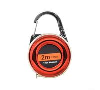 Caswynlife Mètre ruban porte-clés 2 m, règle rétractable en fibre de verre avec mousqueton, étui en plastique compact pour camping, construction, bricolage, outil à échelle métrique portable (rouge)