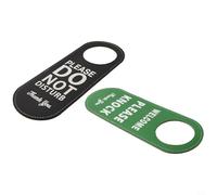 Caswynlife Panneau « Do Not Disturb » pour poignée de porte, étiquette à suspendre en cuir avec motif unique pour chambre d'hôtel, réunion de bureau, bar et centre commercial - Noir, vert ou rouge