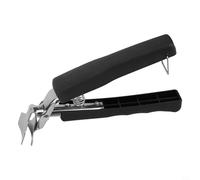 Caswynlife Pince à bol en acier inoxydable, pour cuisine, pince anti-brûlure avec poignée en ABS, pince anti-brûlure pour casseroles et assiettes, outil de levage de nourriture léger, noir