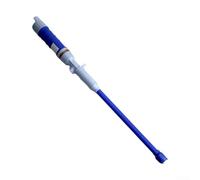 Caswynlife Pompe électrique de transfert de liquide, pour eau, gaz, huile, aquarium, bateau, garage, siphon à piles avec tuyau de 61 cm (bleu)