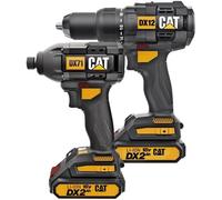 CAT 18V Kit combiné 2 en1 (perceuse à percussion& tournevis à percussion), DX12K
