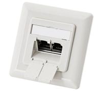 CAT 6 Anschlussdose UP, 2-Port, blanc