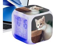 Cat Alarm Clock - Cute Large Screen Electronic Colorful Cat Lovers