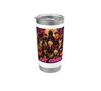 Cat Coven Vintage Halloween Sorcière Occulte Gothique Glam Girls Gobelet isotherme en acier inoxydable double paroi