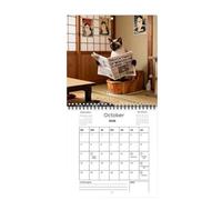 Cat in Toilet Calendar 2026 - Funny Wall Planner, Cat-Themed 2026 Wall Calendar with Newspaper Reading Cats | Planner Monthly on Thick Paper with Notes for Fun Gift, Home, Office, School, Family