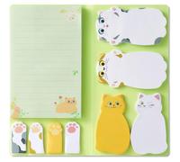 Cat Sticky Notes Set,300 Feuilles Mini Note Autocollantes Animaux Mignons Notes Autocollantes Feuilles Notes Adhésives En Forme Animaux Pour Brochures,Des Mémos,Des Signets