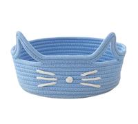 Cat Toy Basket, Cat Ear Design, Animal Laundry Basket Organizer | Animal Laundry Basket Organizer Fun Cute Decorative Space Saving Round Woven Cat Ear Toy, Storage Bin Organizer for Living