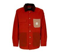 CAT - Veste de Travail en Toile Rouge Col en Velours - Homme - Vestes - Rouge - Taille: L