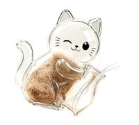 Cat Whisker Holder Magnet - Transparent PC Memory Keepsake Box 4.5x3x4cm 15g Visible Storage Case Design A Or B - Magnetic Display Organizer For Saved Pet Whiskers On Refrigerator Washer Desk