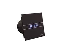 Cata E-100 MTH BK Extracteur de salle de bain Série E MT Hygro avant en verre noir avec minuteur et capteur d'humidit 15 cm de large
