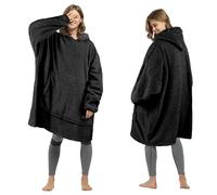 Catalonia Classy Couverture à Capuche surdimensionnée en Sherpa - Douillette et Chaude - avec Manches et Capuche - Portable - Idée Cadeau pour Homme et Femme