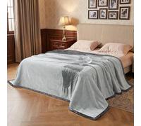Catalonia Classy Couverture de lit imperméable, Extra Large Housse de Protection de lit Lavable, Couverture Polaire Chaude Sherpa pour Bateau Camping canapé siège Auto 203 x 229 cm