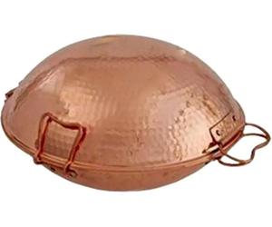 Cataplana en cuivre, pour la préparation de poissons, de viandes et de fruits de mer, 30cm