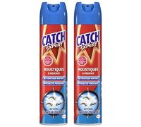 CATCH Aérosol Moustiques et Mouches - Lot de 2 x 300ml