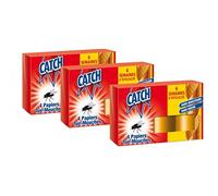 CATCH EXPERT Papier Tue Mouches, Ruban Adhesif Piege Anti Mouches Inodore, Longue Duree 6 Semaines, Efficace pour Interieur, Piege Insectes Adhesif Facile a Utiliser, Rubans x4