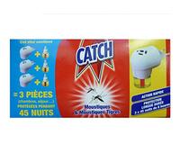 CATCH - Diffuseur Électrique Liquide avec Recharge - incecticite moustiques et moustiques tigre - 3 x 45 Nuits