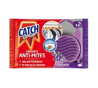 Catch Expert Anti-Mites Textiles Lavande 2 Crochets Protection 2 Semaines | anti mites textiles, parfum lavande, format penderies, protection 2 semaines, usage domestique, pratique, utilisation simple